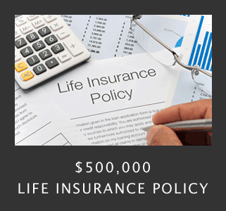 Half-Million Dollar life insurance policy being signed